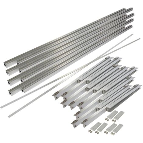Set de montage toit plat 4plus horizontal méandre 4 capteurs