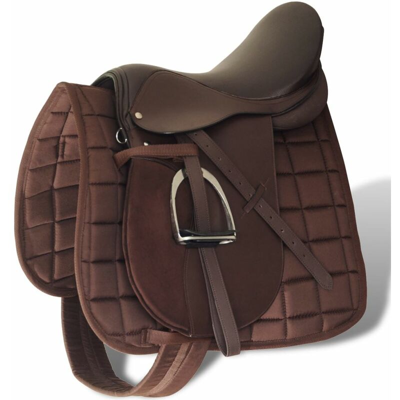 

Set de montura de caballo de 16' y cuero marrón 14 cm, 5 en 1