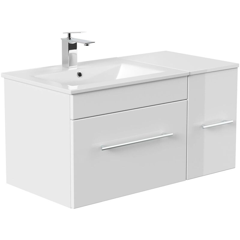 

Set de mueble de baño Fortuna Blanco brillante