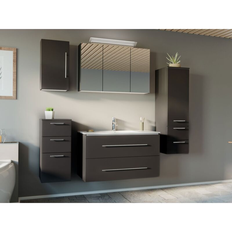 

Set de mueble de baño OPTIMO 100cm (5 partes) Antracita satinado