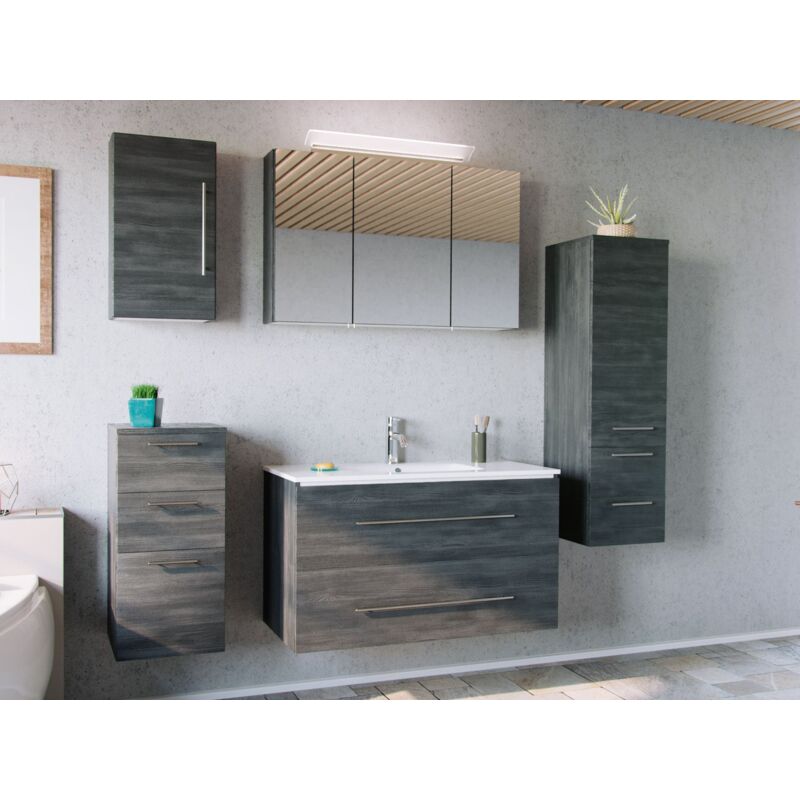 

Emotion - Set de mueble de baño OPTIMO 100cm (5 partes) Gris grafito