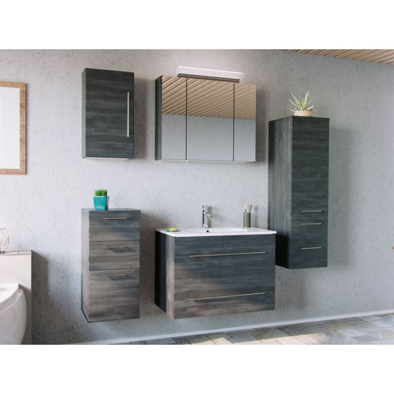 

Emotion - Set de mueble de baño OPTIMO 80cm (5 partes) Gris grafito