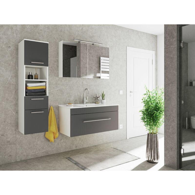 

Set de mueble de baño SANTINI 100 3 Partes Antracita satinado