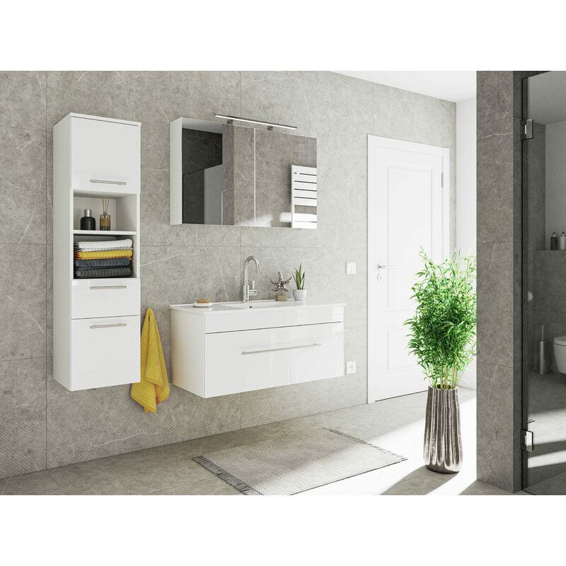 

Set de mueble de baño SANTINI 100 3 Partes Blanco brillante