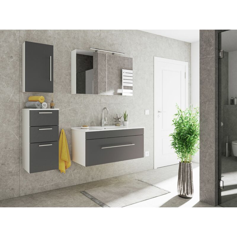 

Set de mueble de baño SANTINI 100 4 Partes Antracita satinado