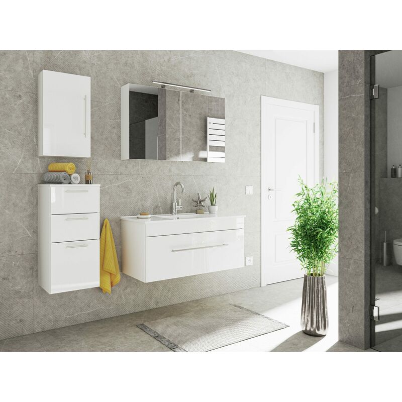 

Set de mueble de baño SANTINI 100 4 Partes Blanco brillante