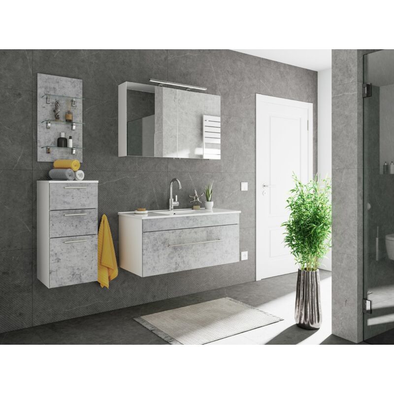 

Set de mueble de baño SANTINI 100 4 Partes Gris hormigón