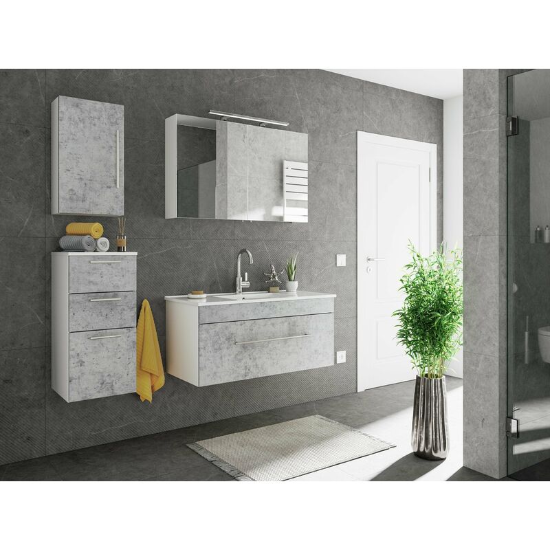 

Set de mueble de baño SANTINI 100 4 Partes Gris hormigón