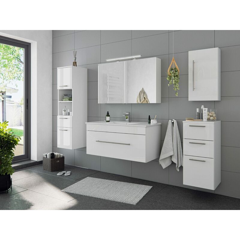 

Set de mueble de baño SANTINI 5 Partes Blanco brillante