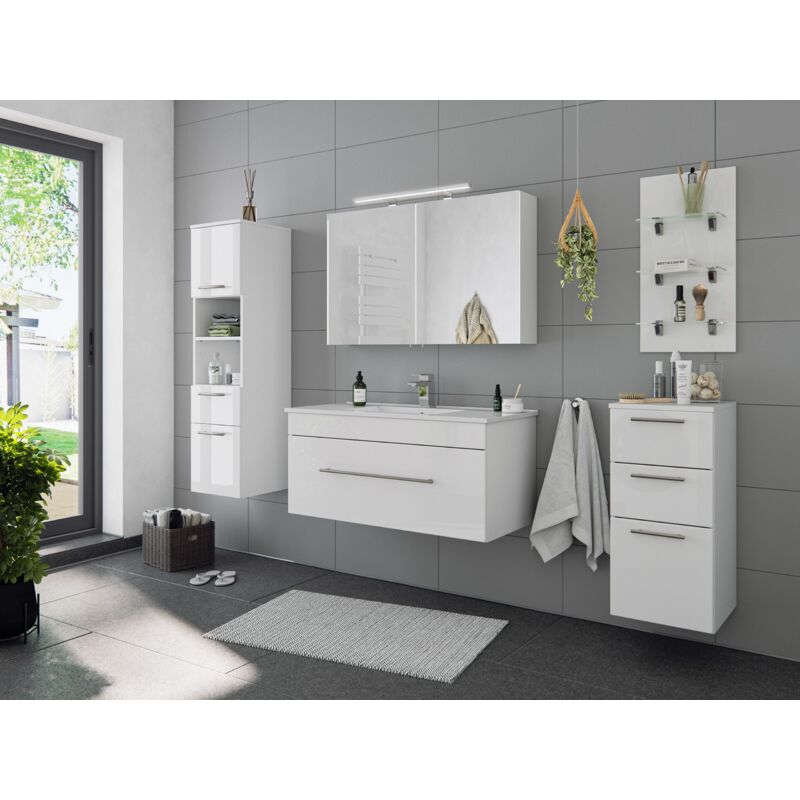 

Set de mueble de baño SANTINI 5 Partes Blanco brillo sedoso