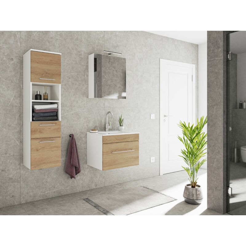 

Set de mueble de baño SANTINI 60 3 Partes Roble claro