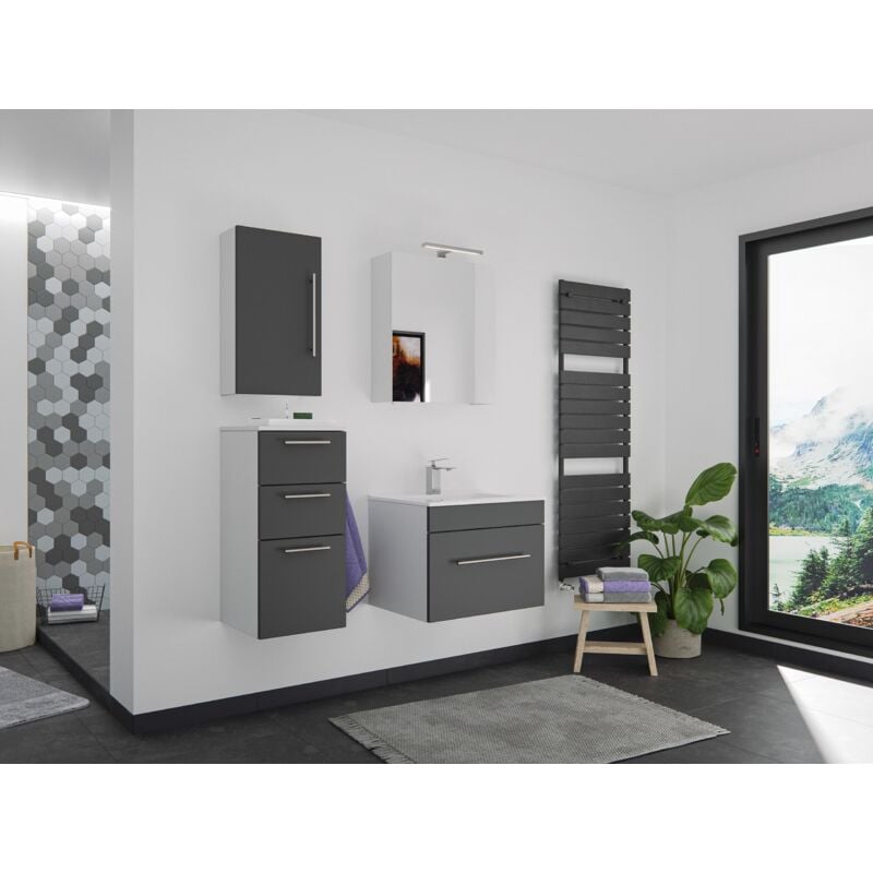 

Set de mueble de baño SANTINI 60 (4-partes) antracita satinado