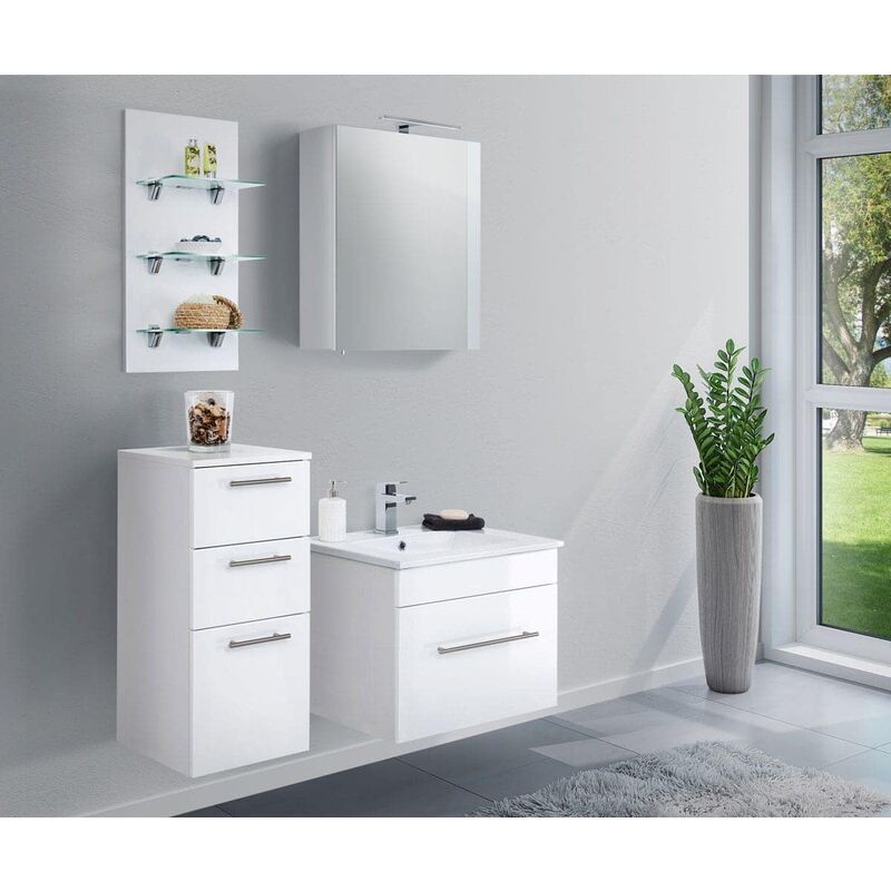 

Set de mueble de baño SANTINI 60 4 Partes Blanco brillante