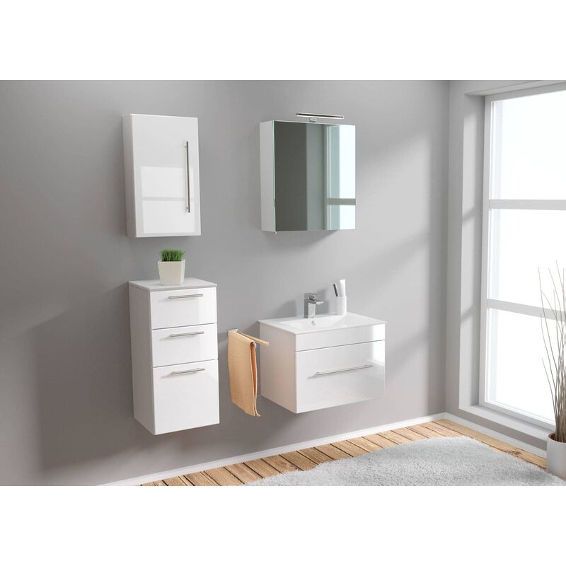 

Set de mueble de baño SANTINI 60 (4-partes) blanco brillante