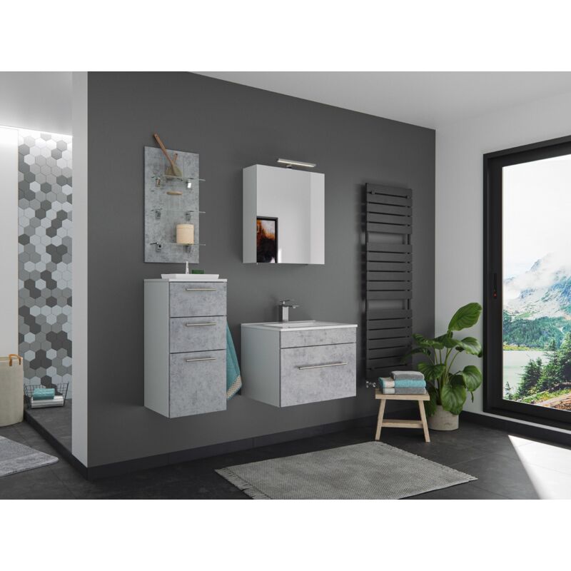 

Set de mueble de baño SANTINI 60 4 Partes Gris hormigón