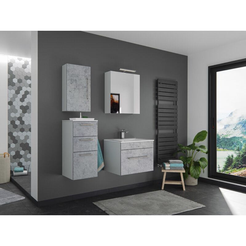 

Set de mueble de baño SANTINI 60 (4-partes) Gris hormigón