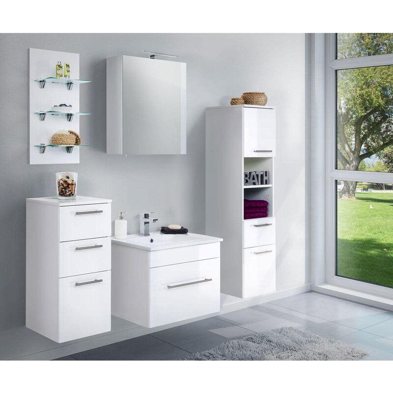 

Set de mueble de baño SANTINI 60 5 Partes Blanco brillante