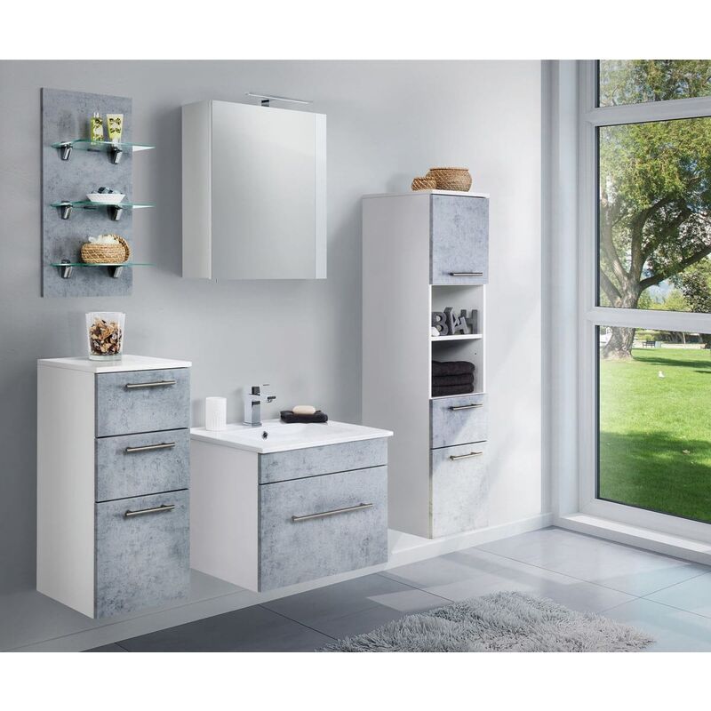 

Set de mueble de baño SANTINI 60 5 Partes Gris hormigón