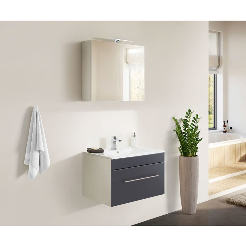 

Set de mueble de baño SANTINI 75 2 Partes Antracita satinado