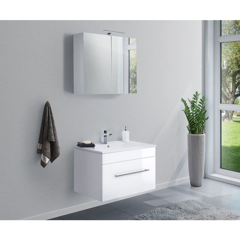 

Set de mueble de baño SANTINI 75 2 Partes Blanco brillante