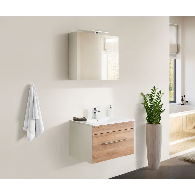 

Set de mueble de baño SANTINI 75 2 Partes Roble claro