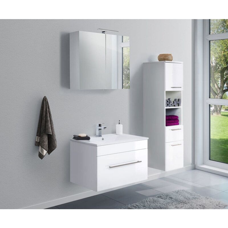 

Set de mueble de baño SANTINI 75 3 Partes Blanco brillante