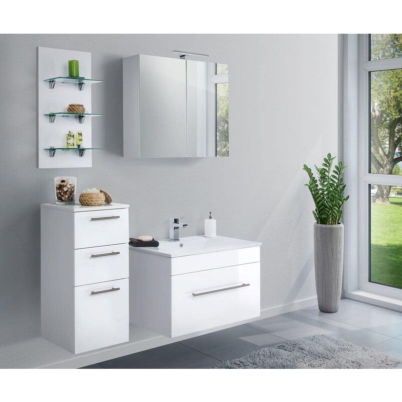 

Set de mueble de baño SANTINI 75 4 Partes Blanco brillante