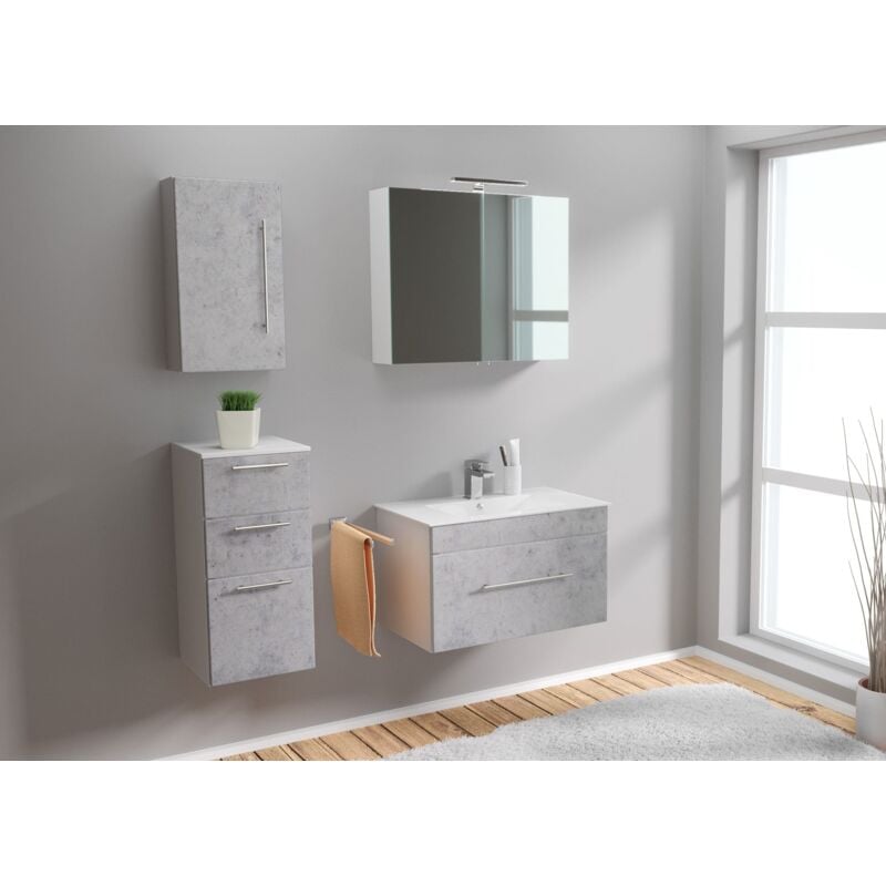 

Set de mueble de baño SANTINI 75 (4-partes) Gris hormigón