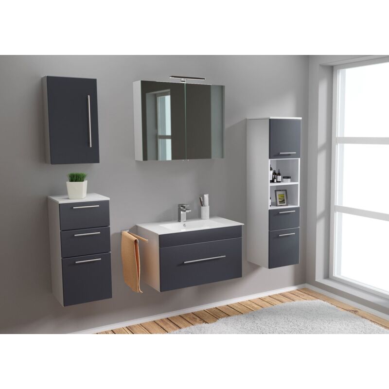 

Set de mueble de baño SANTINI 75 5 Partes Antracita satinado