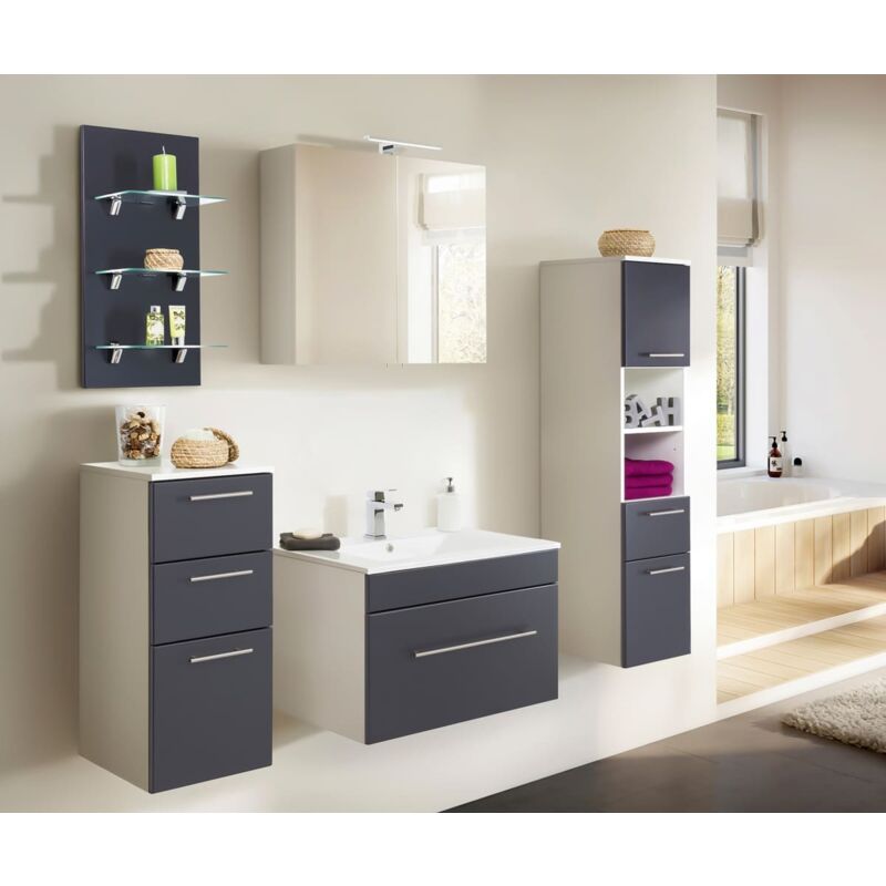 

Set de mueble de baño SANTINI 75 5 Partes Antracita satinado