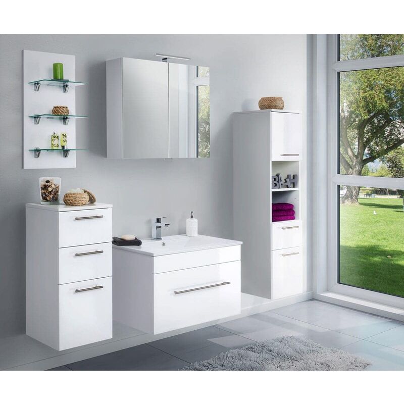 

Set de mueble de baño SANTINI 75 5 Partes Blanco brillante