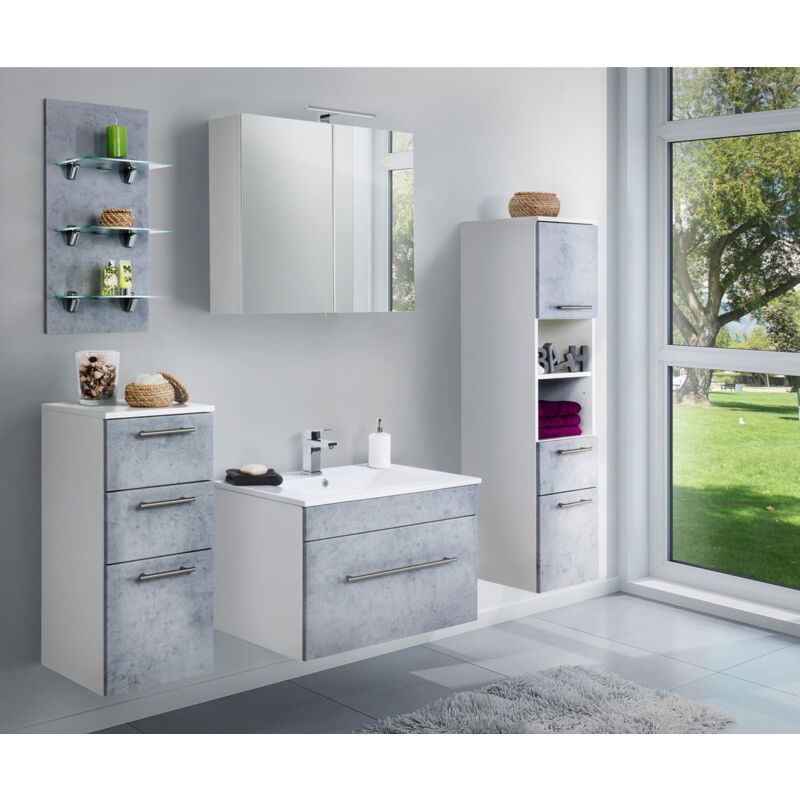 

Set de mueble de baño SANTINI 75 5 Partes Gris hormigón
