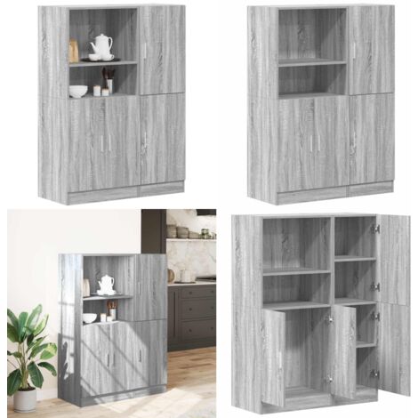 Set de muebles de cocina 2 pzas madera ingeniería gris sonoma - Muebles de cocina - Gabinetes de cocina