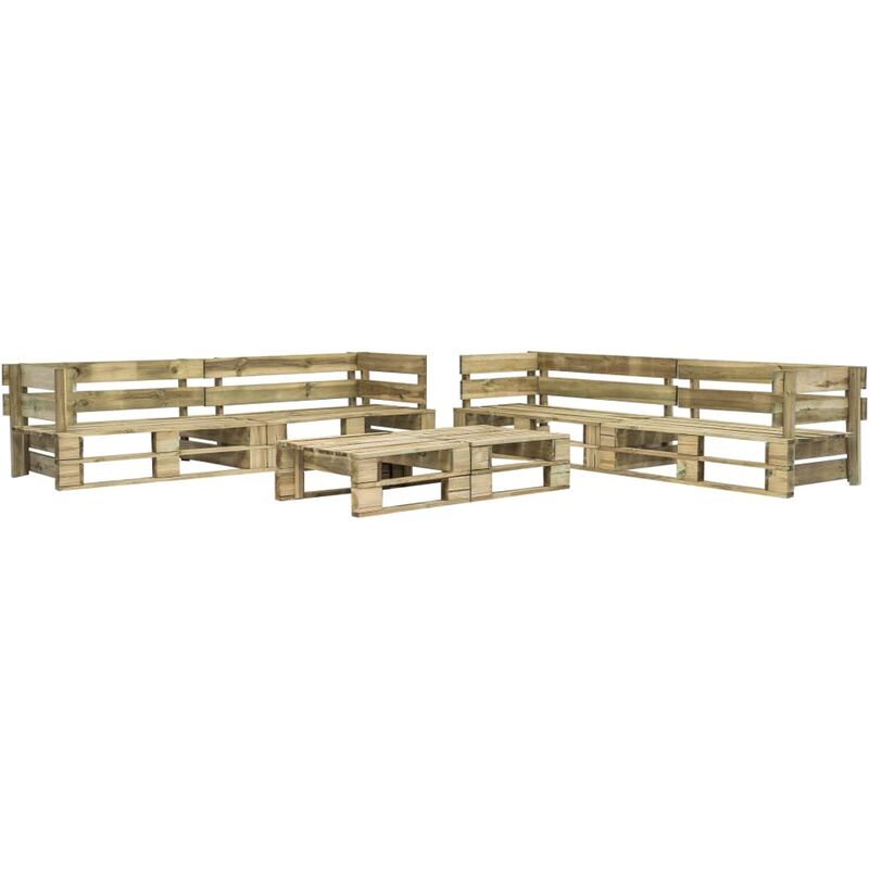 

Youthup - Set de muebles de palés para jardín 6 piezas madera - Marrón