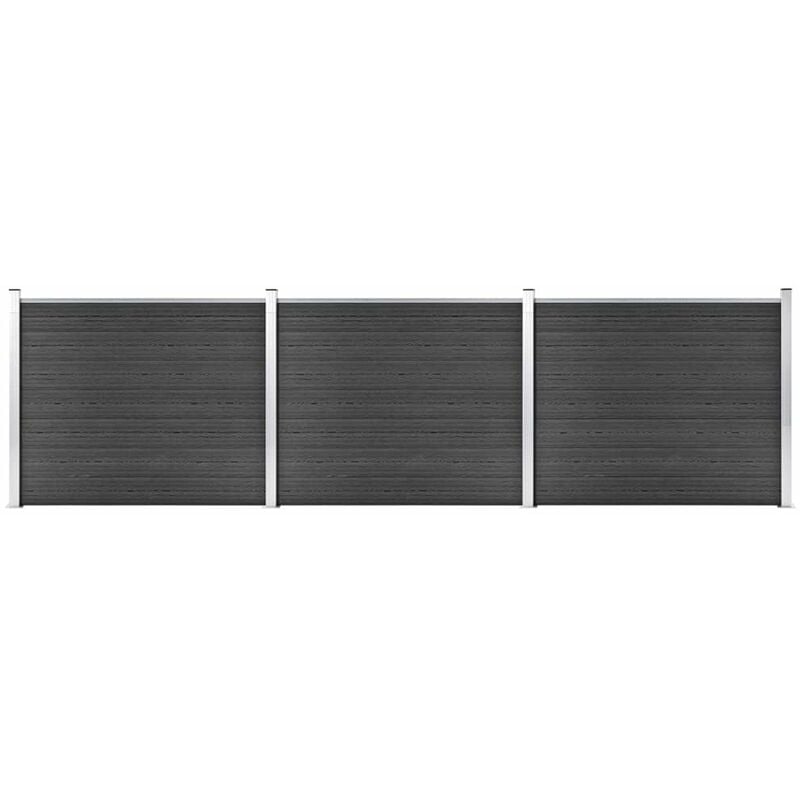 

Happyshopping - Set de panel de valla WPC gris 526x146 cm