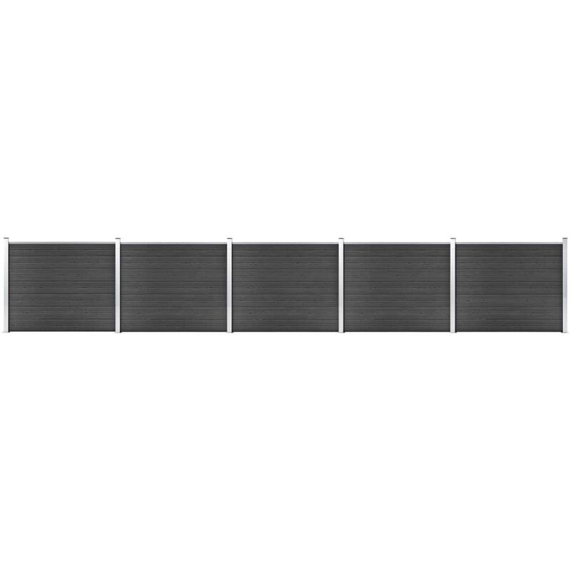 

Set de panel de valla WPC gris 872x146 cm