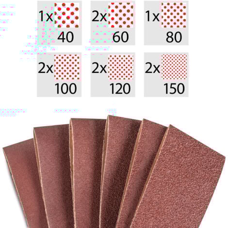 Set de papier abrasif à bande 10 pièces 457 x 75 mm TROTEC - 40 60 80 100 120 150
