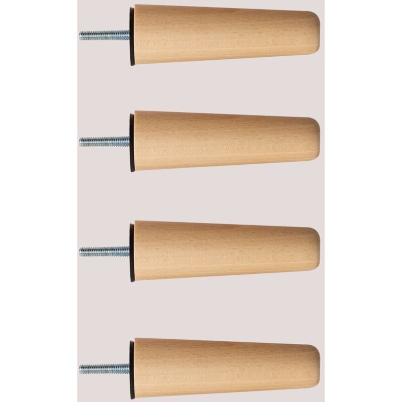 Sklum - Ensemble de pieds de canapé modulable Kata naturel