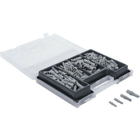 Set de percage metaux, beton, bois + chevilles embouts de vissage 300 pièces