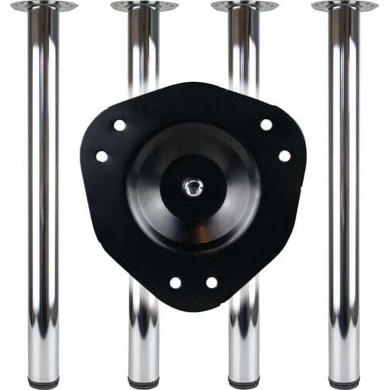 Jeu de pieds de table VA-Eff.60mm H.710mm i6-KT.Fixation - 312 109807 - BMB