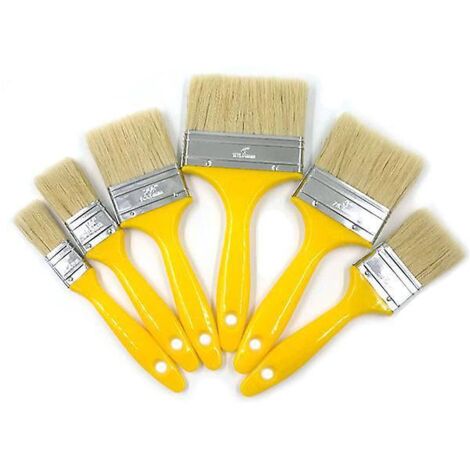 set De Pinceaux Plats 6 Pices, Pinceau  Peinture Set Avec Poigne Plastique, Pinceau  Peinture