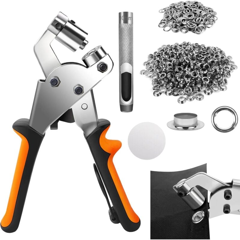 Day Plus - Set de pinces à oeillets Pince à oeillets professionnelle avec technique de levier Presse à oeillets sûre 10mm avec oeillets