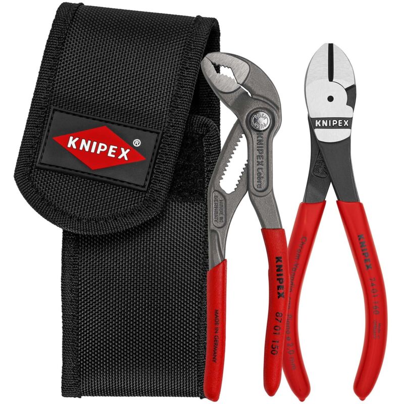 Knipex - Set de pinces avec étui pour ceinture, 2 pcs 00 20 72 V02