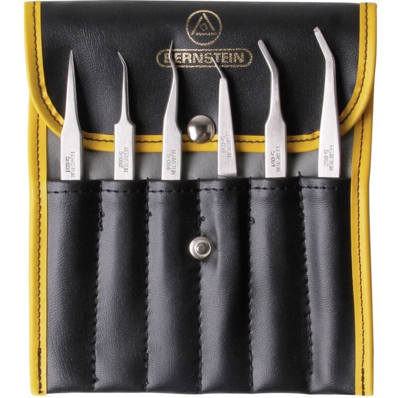 Bernstein - Tools for Electronics 5-050 Jeu de pinces brucelles 6 pièces