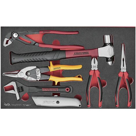 Set de pinces, clé et marteau, 7 pcs Teng Tools TEFMB7
