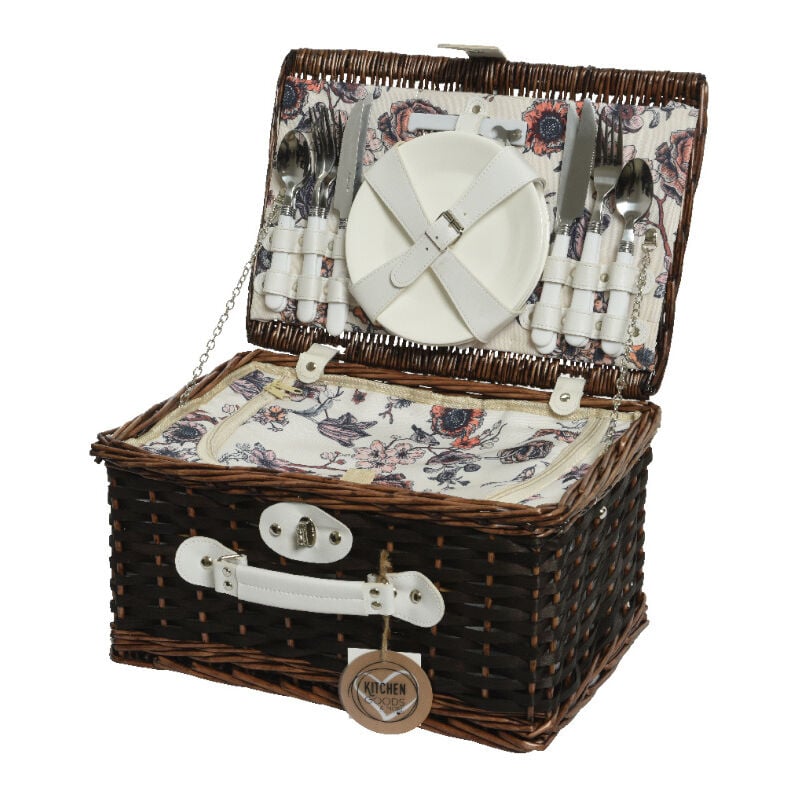 Nosenviesdeco - Set de pique-nique fleurit résine tressée - Nos Envies Déco