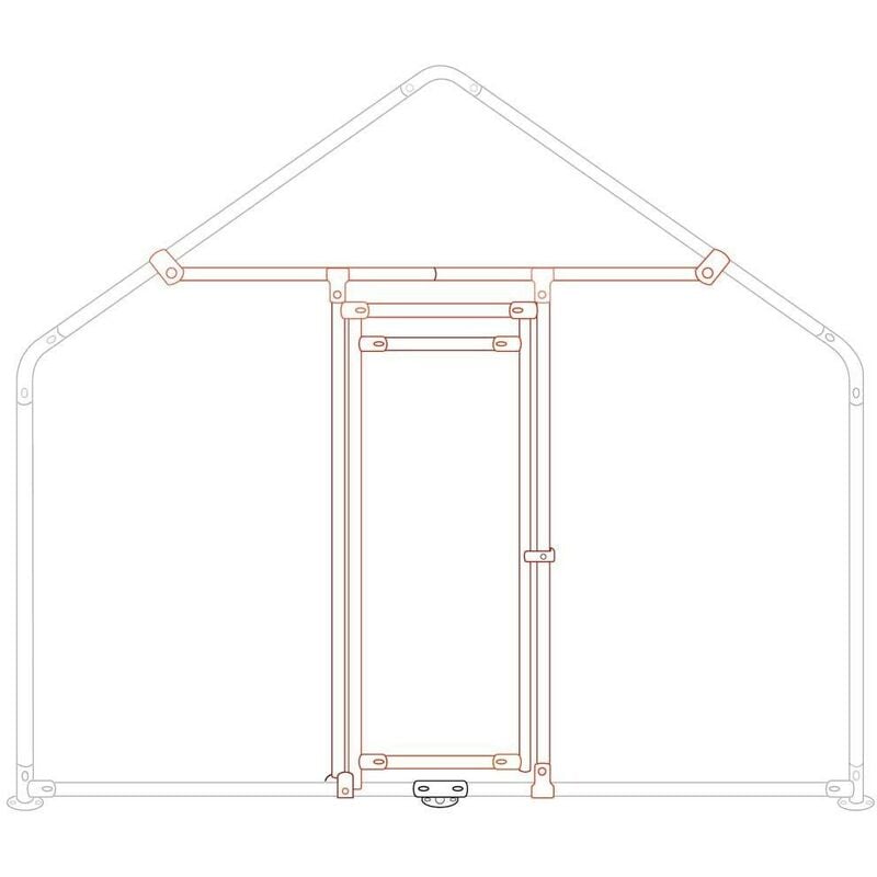 Zipper - Set de porte d'enclos pour animaux domestiques h 2,5m zi-cr-tk