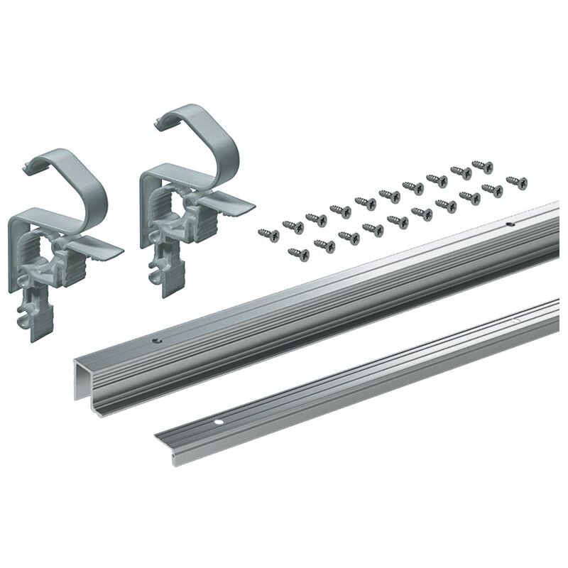 Set de profil wingline - Décor : Anodisé argent - Longueur : 1200 mm Hettich
