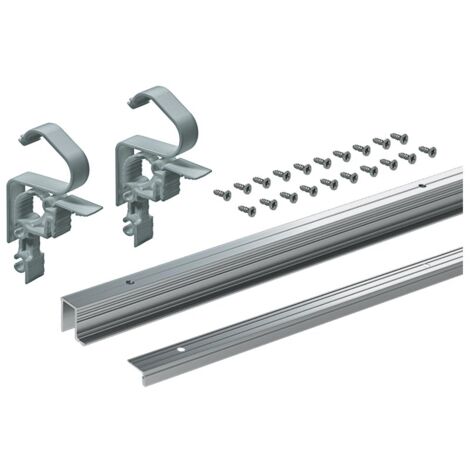 Set de profil wingline - Décor : Epoxy anthracite - Longueur : 1200 mm - HETTICH