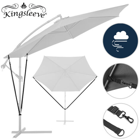 Set de protection contre le vent Kingsleeve pour parasol ceintures réglables en polyester résistant au vent robuste crochets massifs en métal 